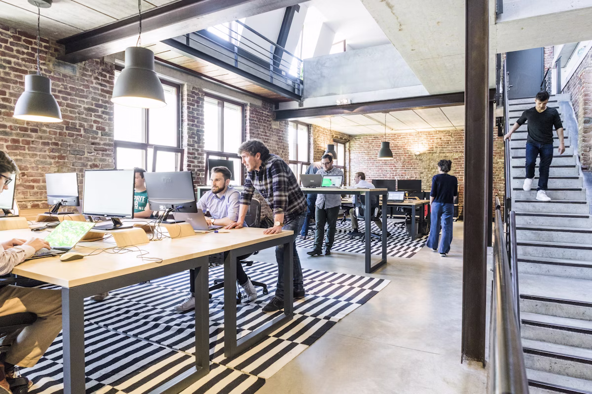 HR professionals managing business processes in an office